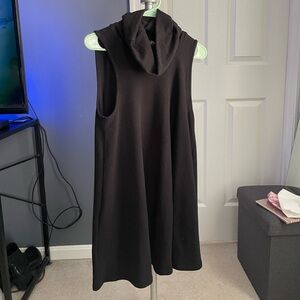 Black Sleeveless Sweater Dress